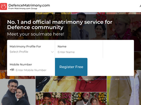 'defencematrimony.com' screenshot