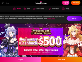 'intercasino.com' screenshot