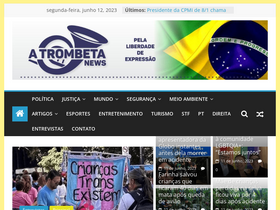 'atrombetanews.com.br' screenshot