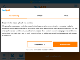 'sani4all.nl' screenshot