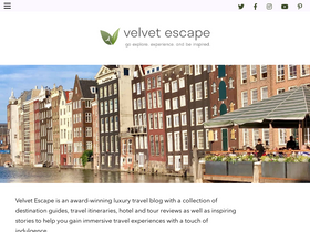 'velvetescape.com' screenshot