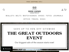 'popovleather.com' screenshot