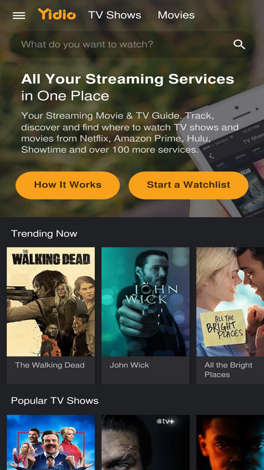 Yidio stream hot sale tv shows