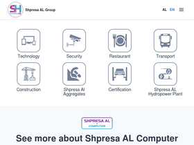 'shpresa.al' screenshot
