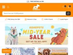 'kohepets.com.sg' screenshot