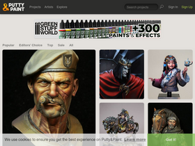 'puttyandpaint.com' screenshot
