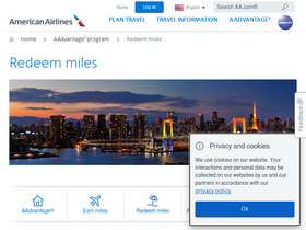 'useaamiles.com' screenshot