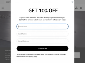 'cobragolf.com' screenshot