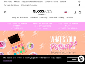 Glossgods homepage screenshot