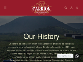 carrioncigars.com homepage screenshot