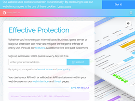 'proxycheck.io' screenshot