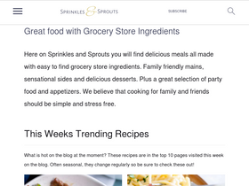 'sprinklesandsprouts.com' screenshot