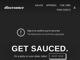 Disco Sauce homepage screenshot