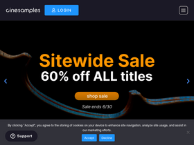'cinesamples.com' screenshot