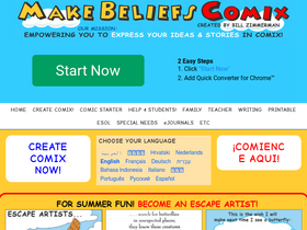'makebeliefscomix.com' screenshot