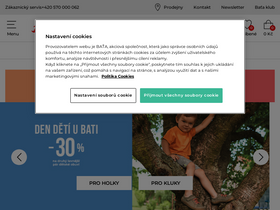'bata.cz' screenshot