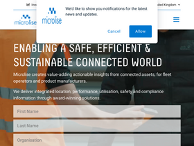 'microlise.com' screenshot