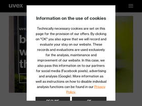 'uvex-sports.com' screenshot