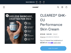 CLEARED homepage screenshot