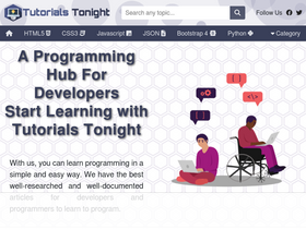'tutorialstonight.com' screenshot