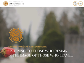 'centrefunerairebissonnette.com' screenshot