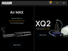'arizer.com' screenshot
