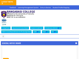 'bangabasi.ac.in' screenshot
