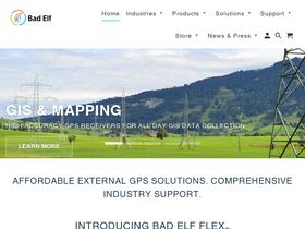 bad-elf.com homepage screenshot