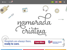 'namoradacriativa.com' screenshot