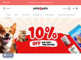 petsnpets.com homepage screenshot