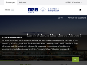 'adnanmenderesairport.com' screenshot