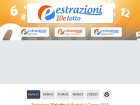 'estrazioni10elotto.it' screenshot