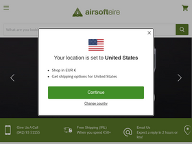 AirsoftEire homepage screenshot