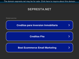 'sepresta.net' screenshot
