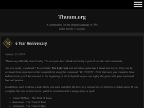 'thuum.org' screenshot
