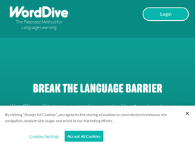 'worddive.com' screenshot