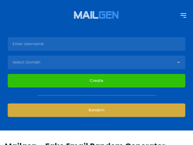 'mailgen.biz' screenshot