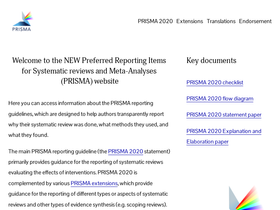 'prisma-statement.org' screenshot
