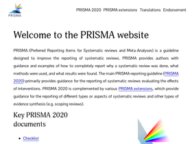 'prisma-statement.org' screenshot