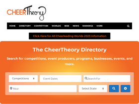 'cheertheory.com' screenshot
