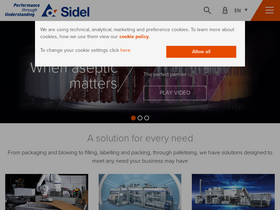 'sidel.com' screenshot