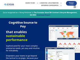 'zycus.com' screenshot