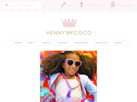 hennyandcoco.com homepage screenshot
