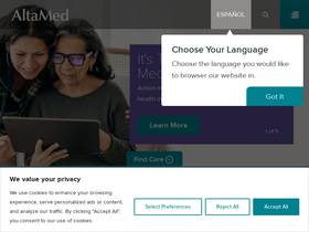 'altamed.org' screenshot