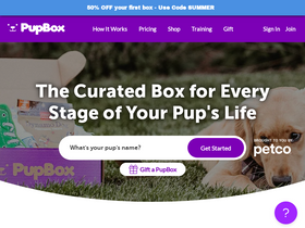 'pupbox.com' screenshot