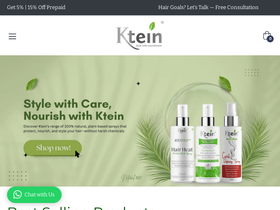 Ktein Cosmetics website screenshot
