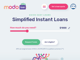 'modoloan.com' screenshot
