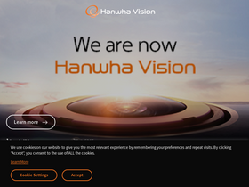 'hanwhavision.com' screenshot
