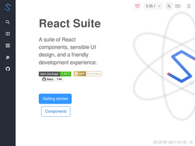 'rsuitejs.com' screenshot