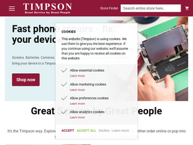 'timpson.co.uk' screenshot